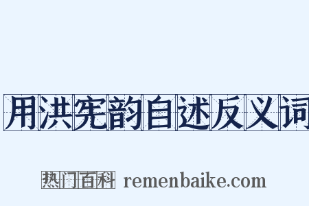 用洪宪韵自述反义词是什么意思的图片